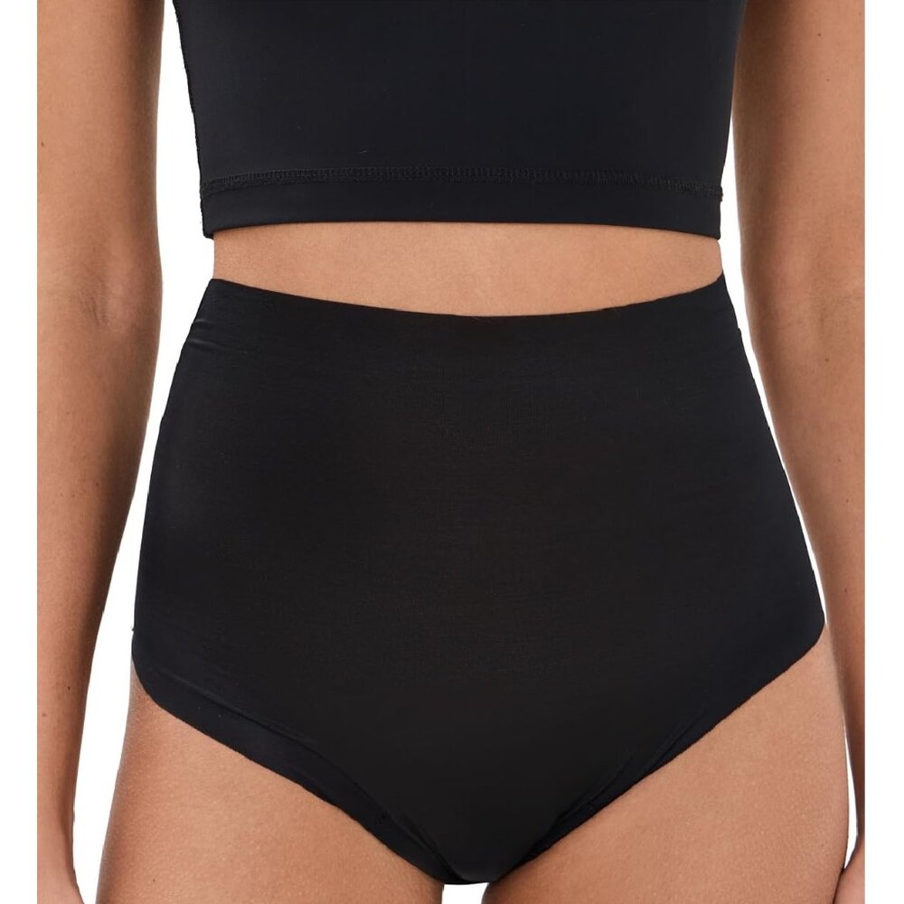 commando Women's Featherlight Control Thong, Black, SM (4-6)